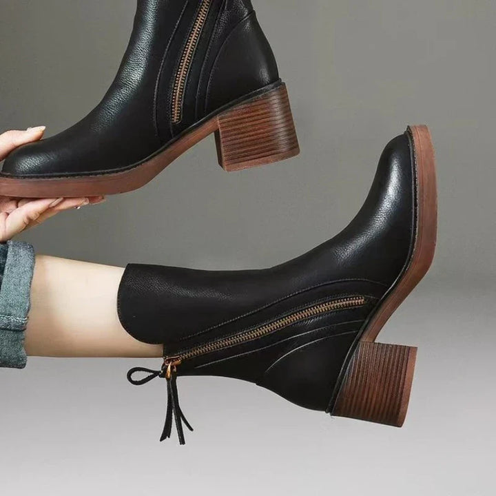 Nola Leather Ankle Boots