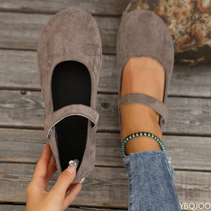 Rosalie | French Round Toe Mary Jane Flats