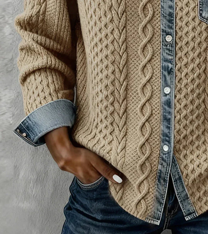 Nora | Patchwork Knit Top