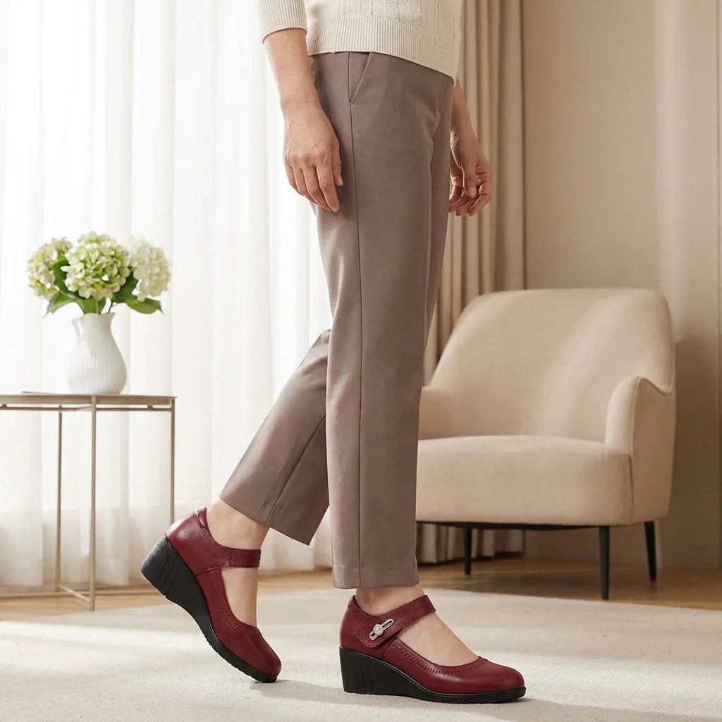 Camila Comfort Leather Support Shoes