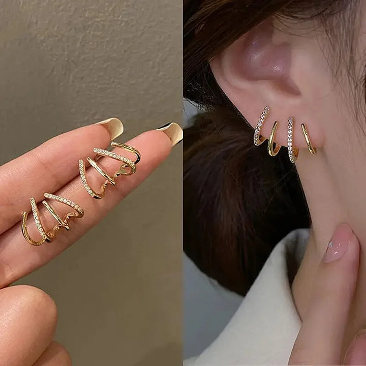 Alma – Gold-Plated Spiral Earrings
