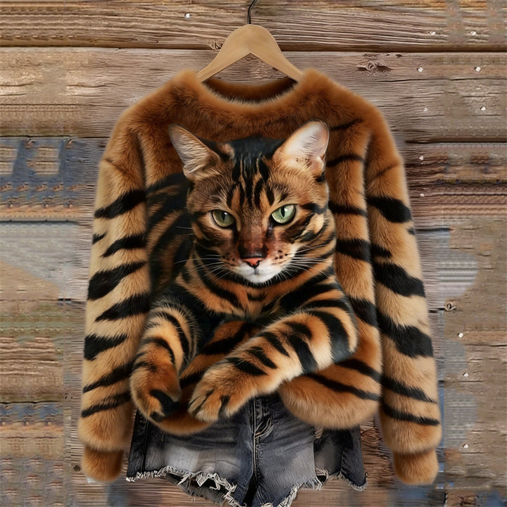 CozyLuna™ | Plush Animal Print Cozy Sweatshirt