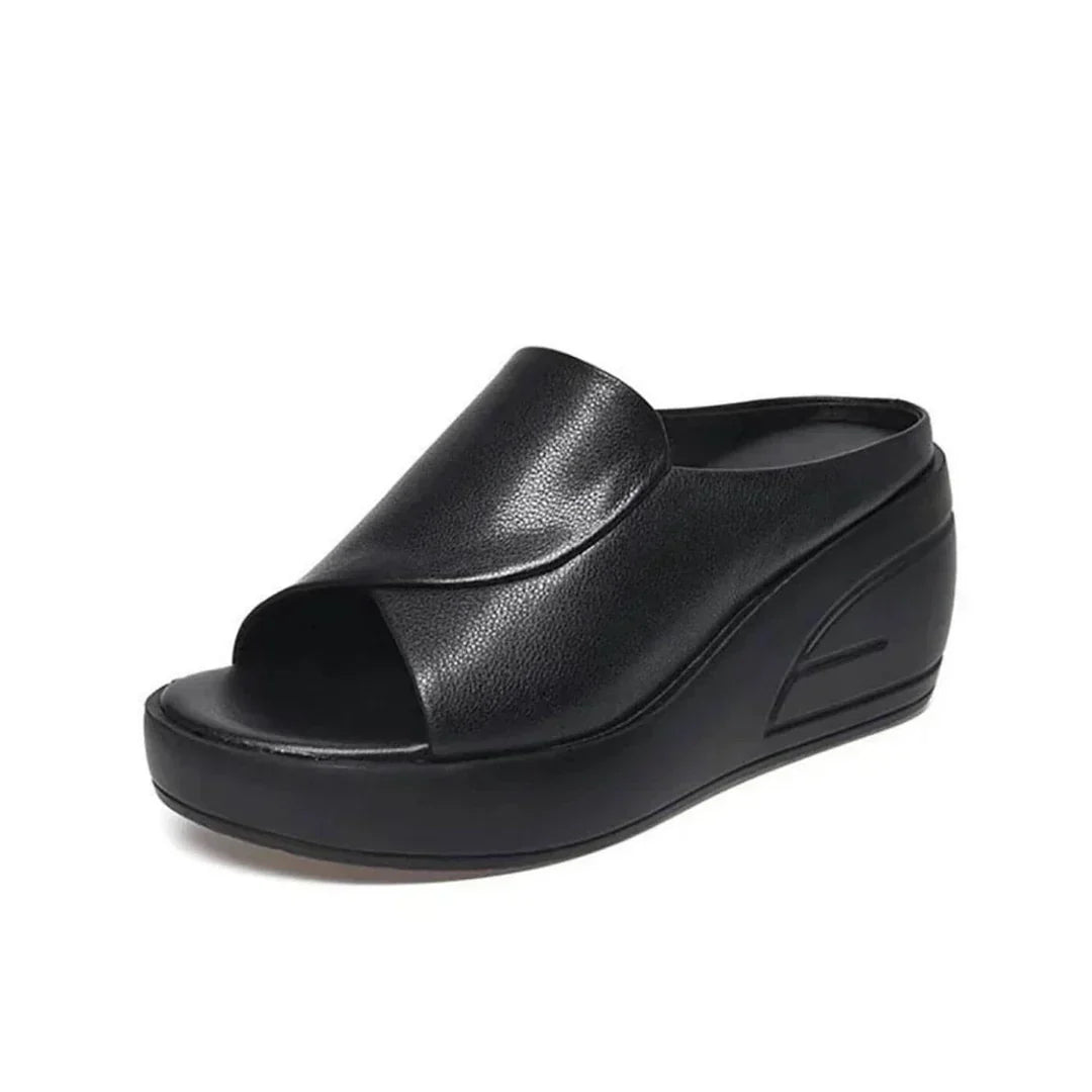 Eliza | Comfortable Wedge Mule & Thick Sole