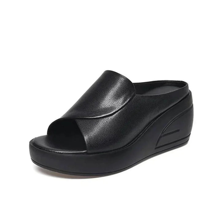 Eliza | Comfortable Wedge Mule & Thick Sole