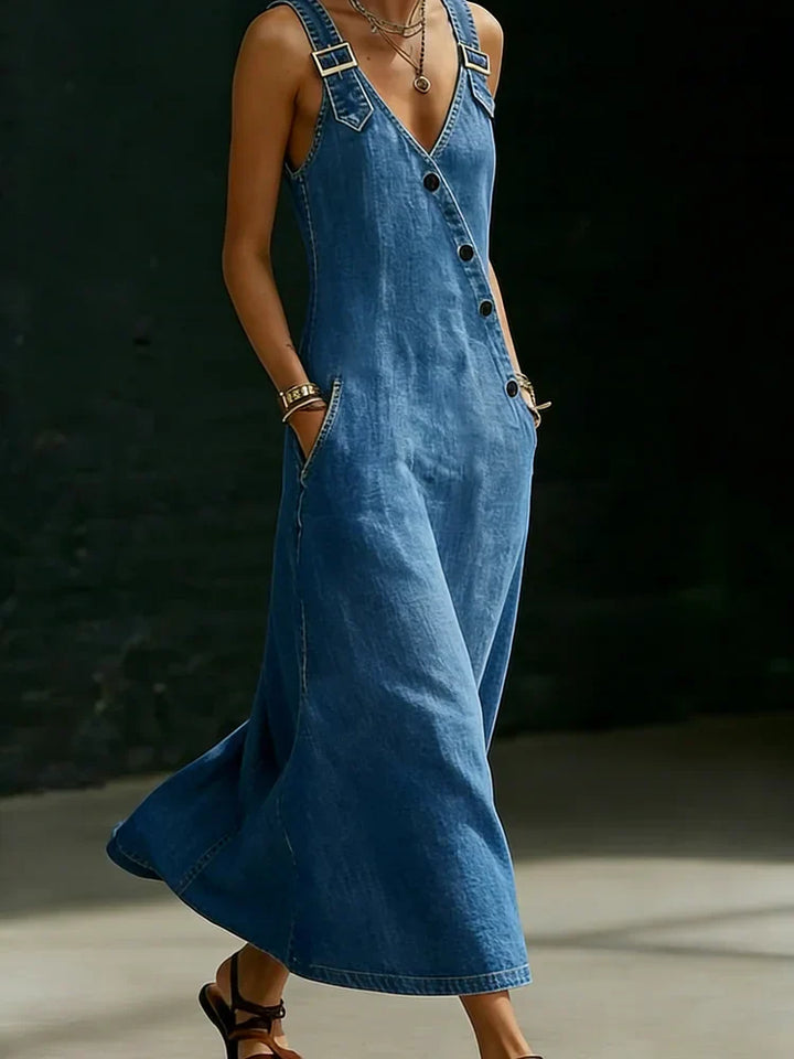 Vera™ | Button-Down Long Denim Dress