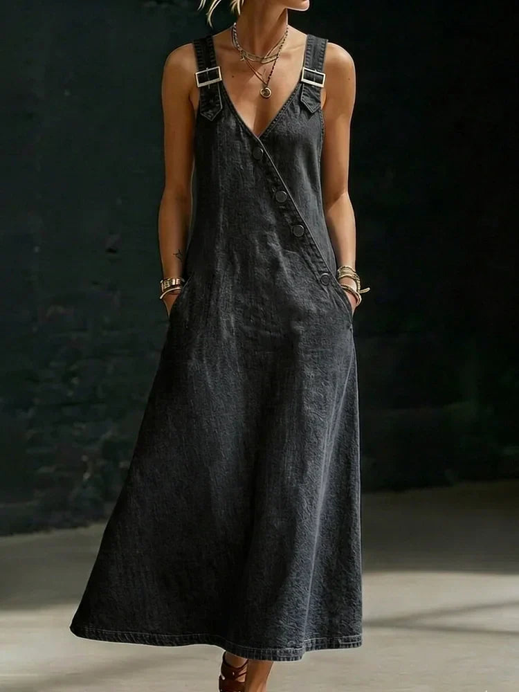 Vera™ | Button-Down Long Denim Dress