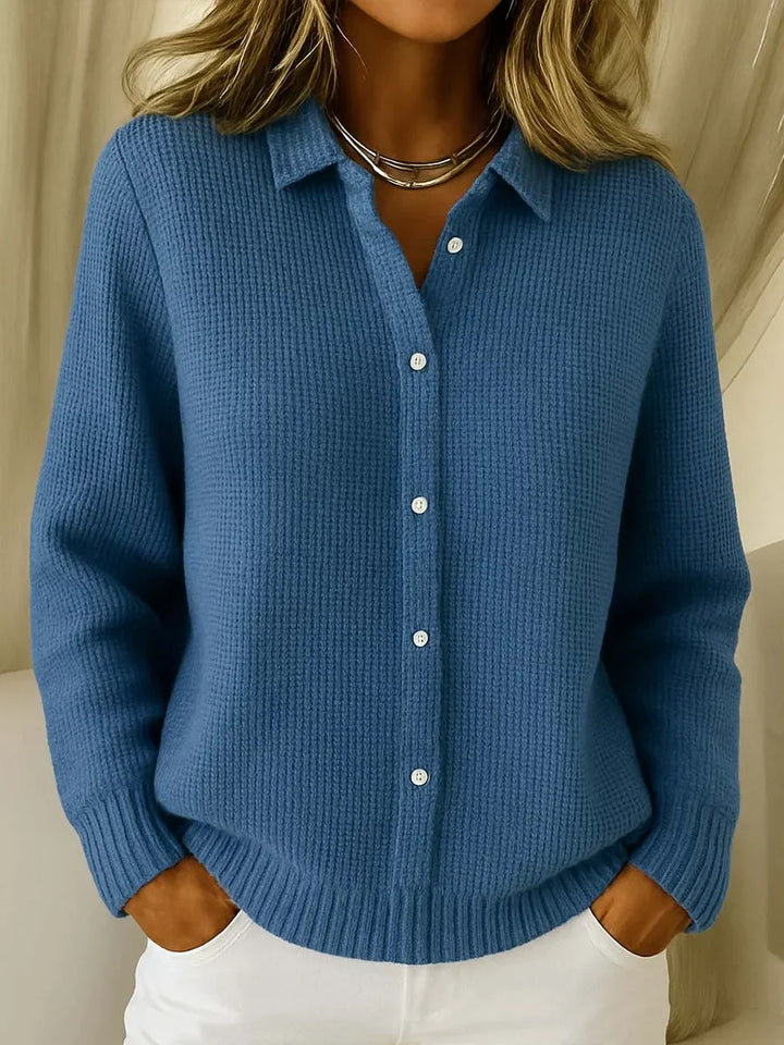 Aveline™ | Textured Knit Button Cardigan