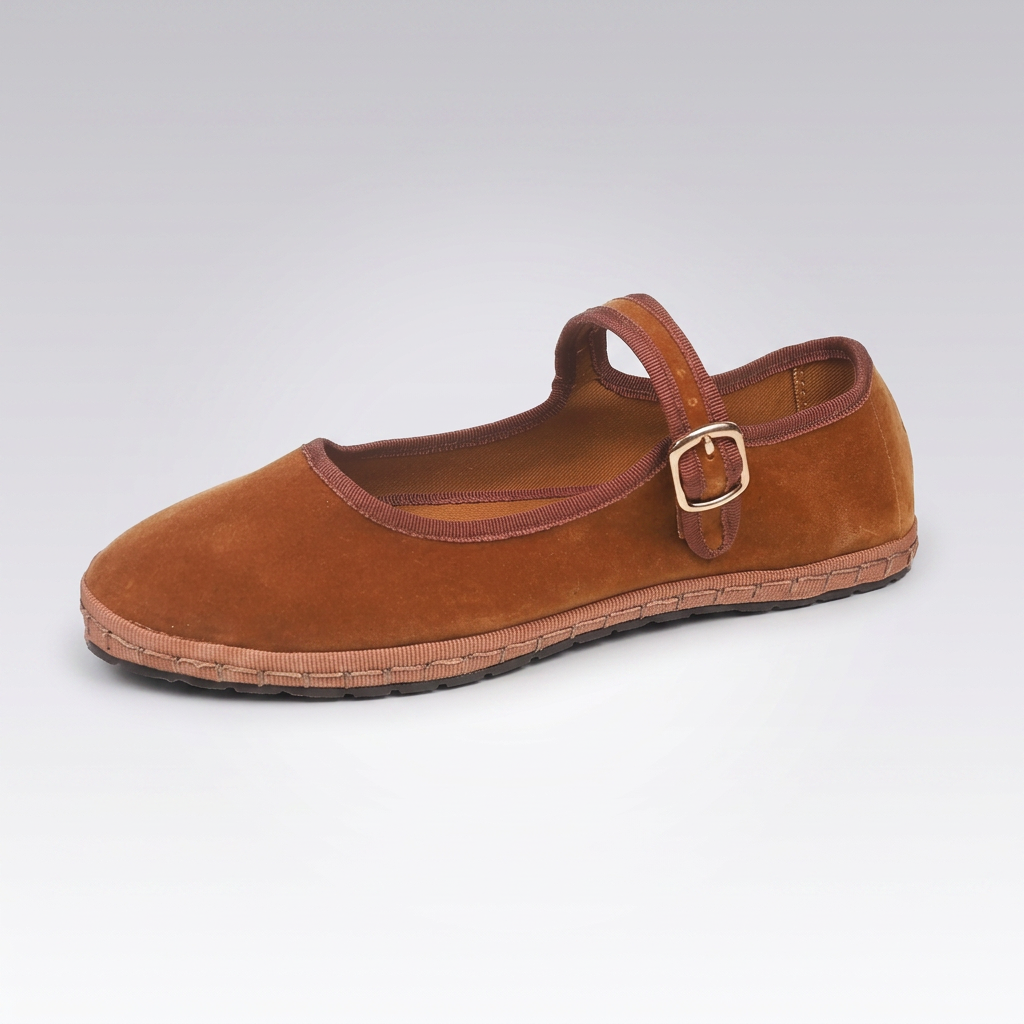 Fleur | Grey Velvet Mary Jane Loafers