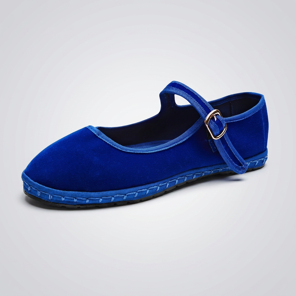 Fleur | Grey Velvet Mary Jane Loafers