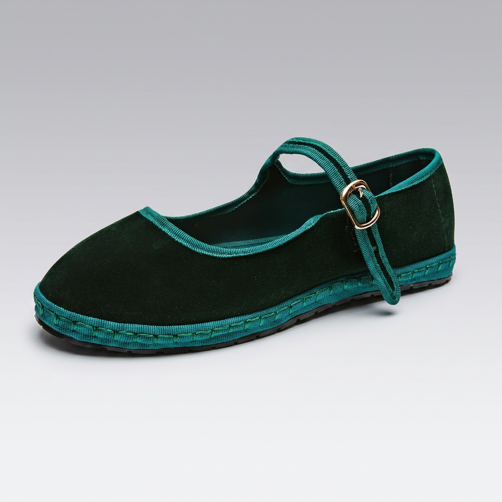 Fleur | Grey Velvet Mary Jane Loafers