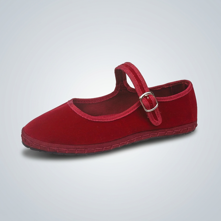 Fleur | Grey Velvet Mary Jane Loafers