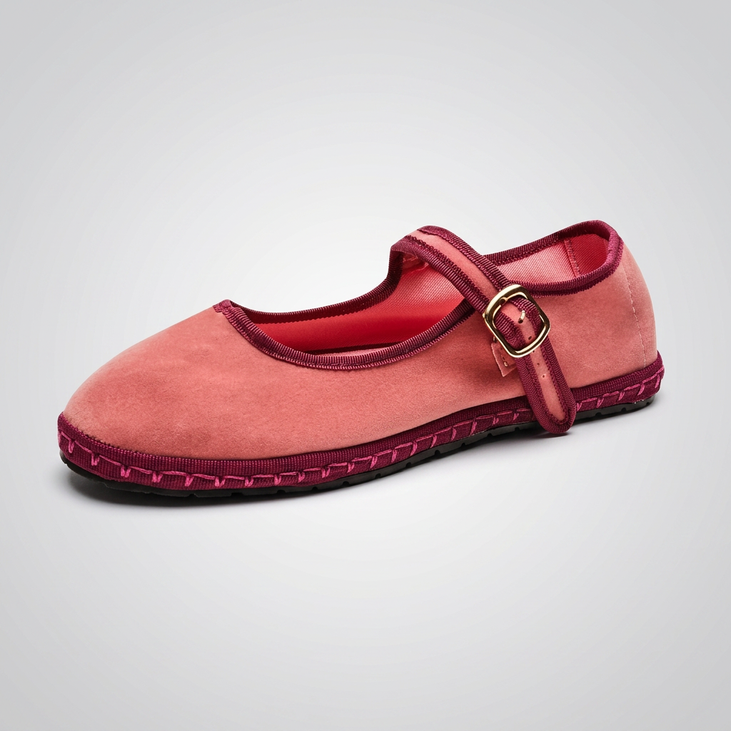 Fleur | Grey Velvet Mary Jane Loafers