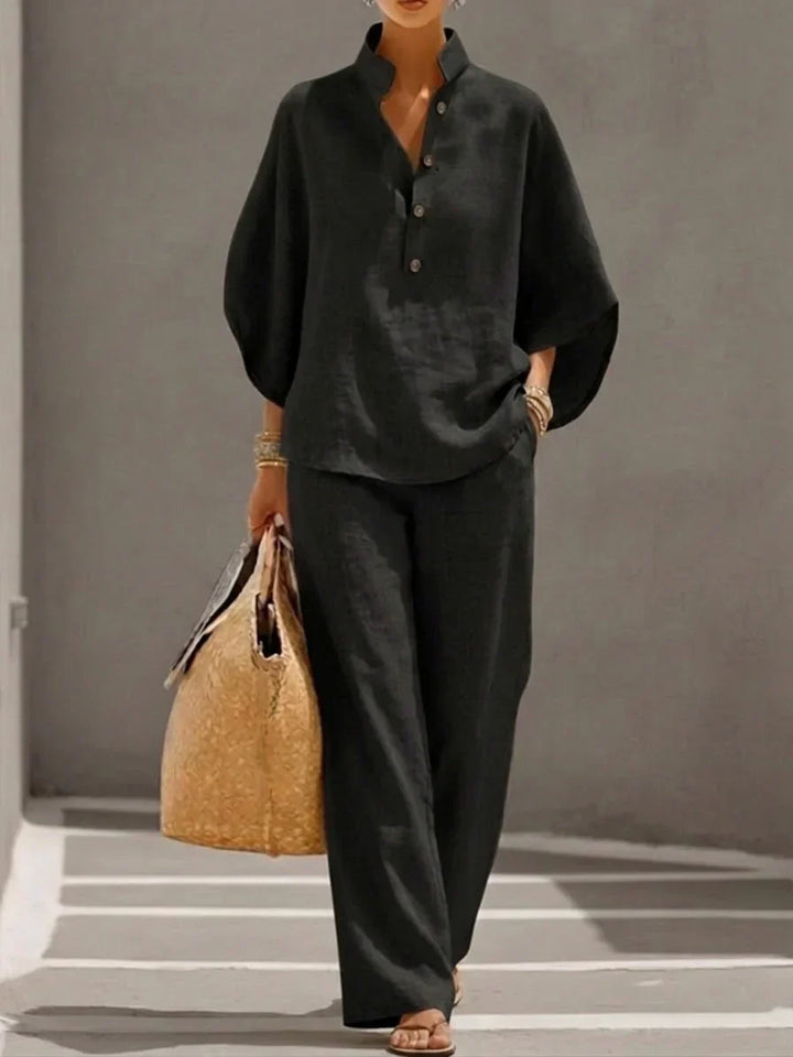 Maribel™ | Ensemble avec manches chauve-souris et pantalon large