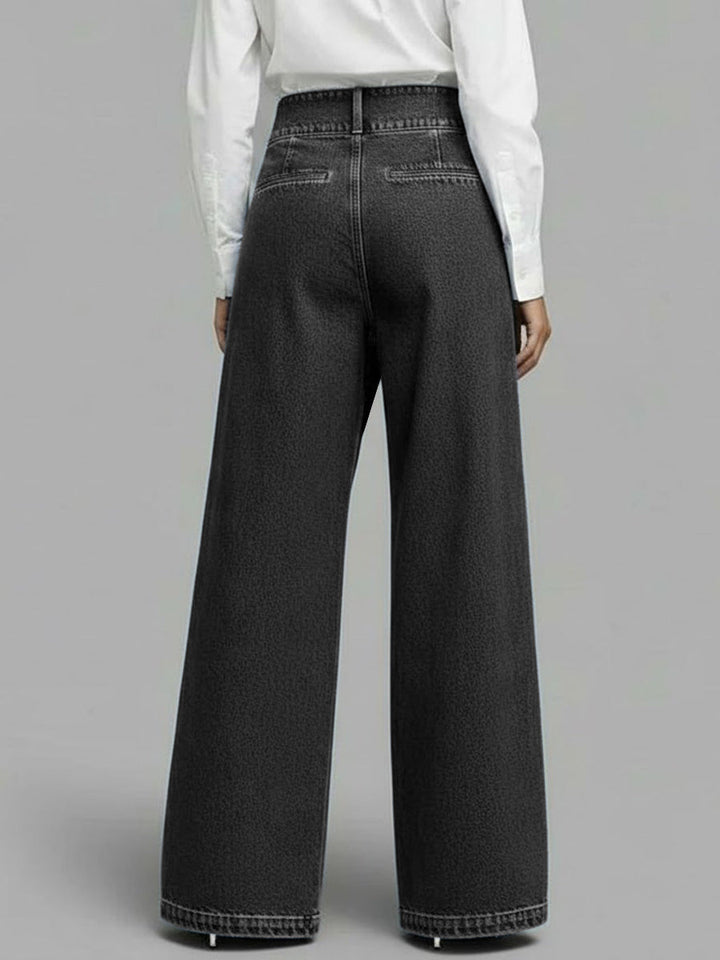 Women's High‑Waisted Relaxed Wide‑Leg Denim Jeans — Everyday Comfort