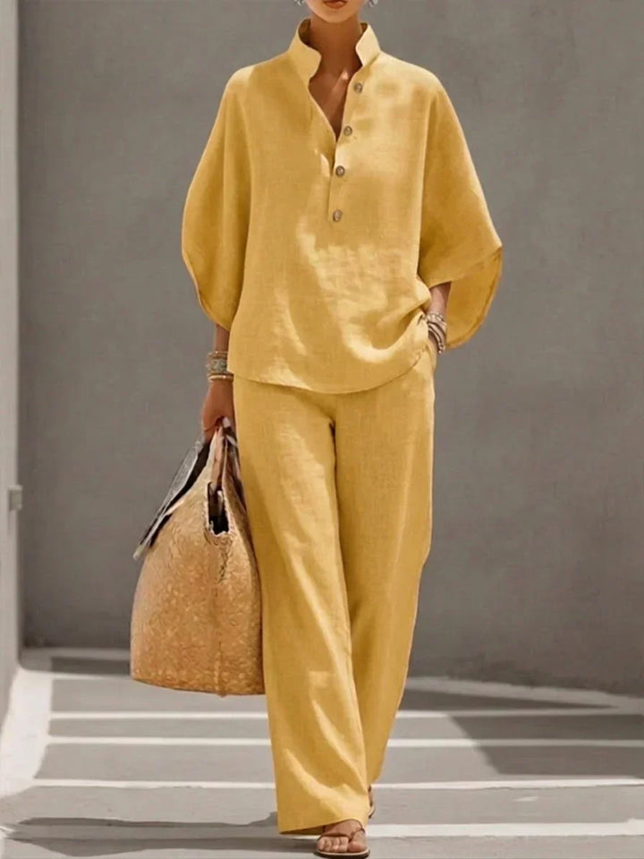 Maribel™ | Ensemble avec manches chauve-souris et pantalon large