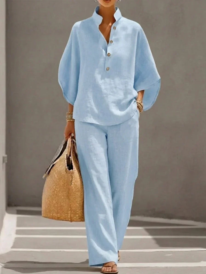 Maribel™ | Ensemble avec manches chauve-souris et pantalon large