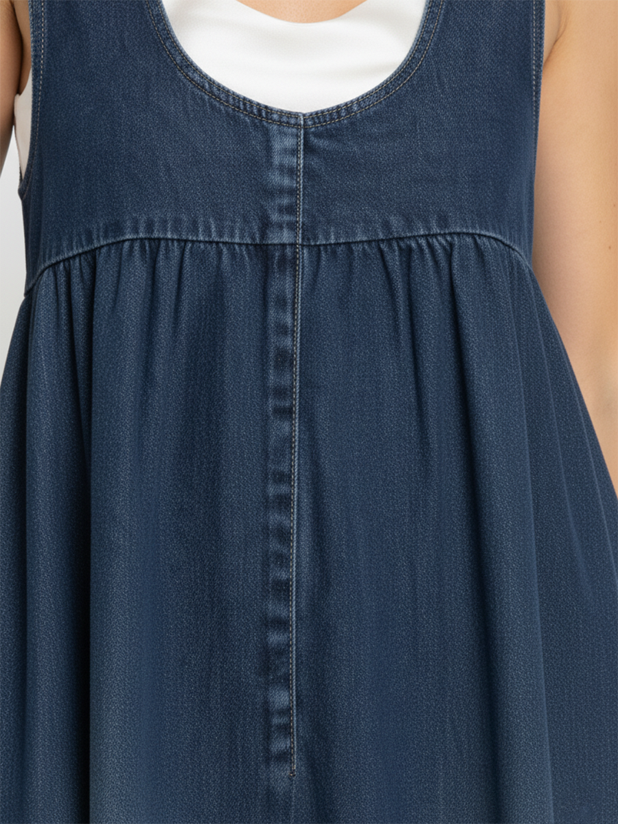 Karen™ | Vintage Washed Denim Maxi Dress