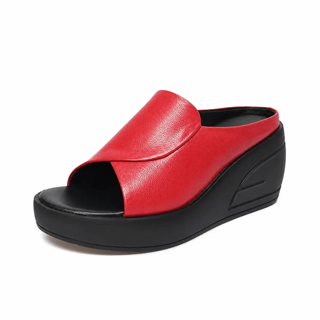 Eliza | Comfortable Wedge Mule & Thick Sole