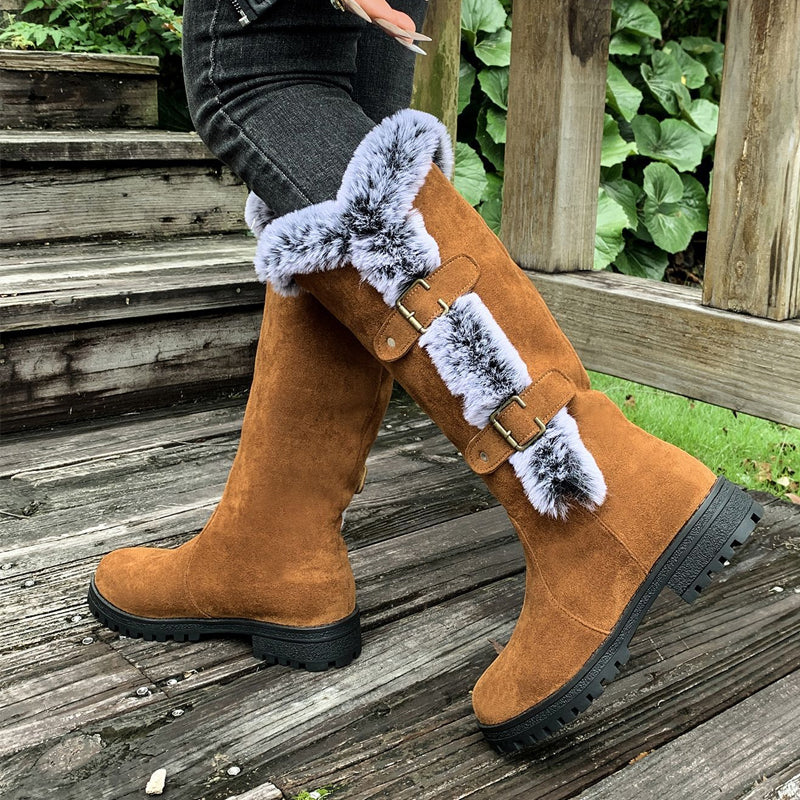 Nora™ | Thick Plush Mid-Calf Snow Boots