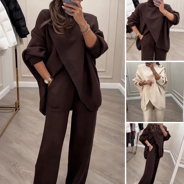 Serena Luxe Asymmetrical Knit Set