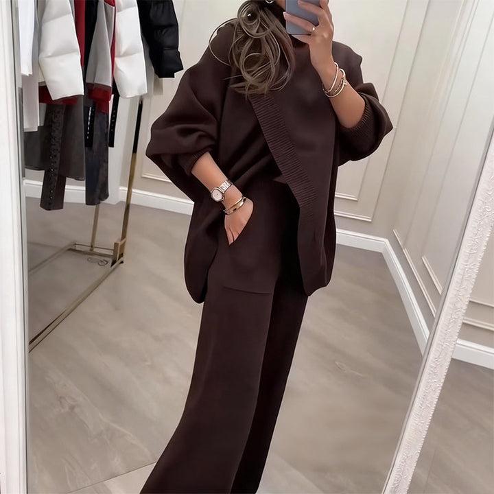 Serena Luxe Asymmetrical Knit Set