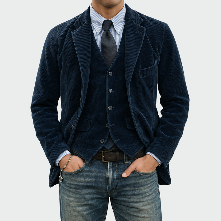 Tommy Elegant 2-Piece Blazer & Vest Set