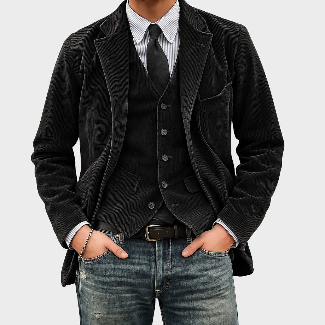 Tommy Elegant 2-Piece Blazer & Vest Set