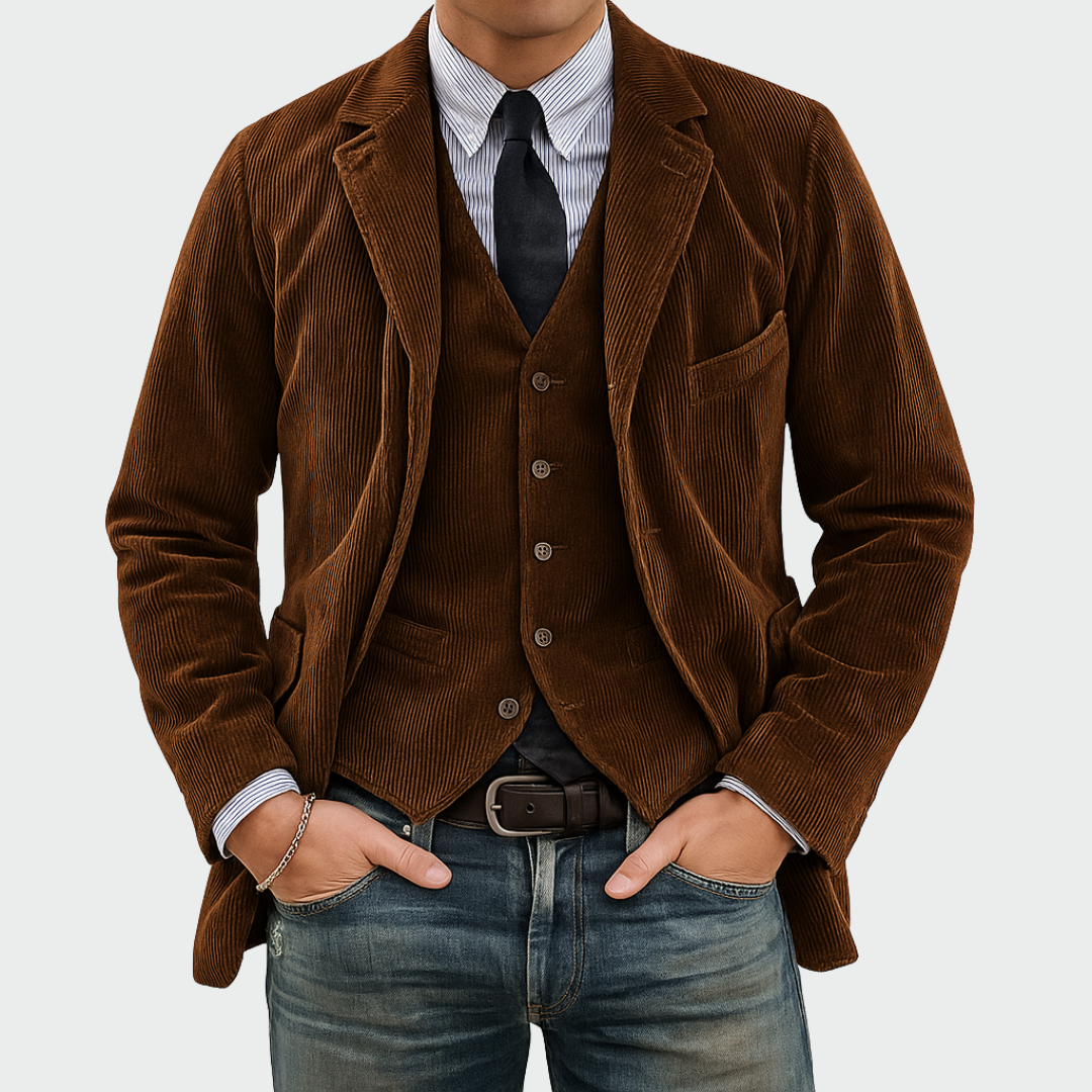 Tommy Elegant 2-Piece Blazer & Vest Set