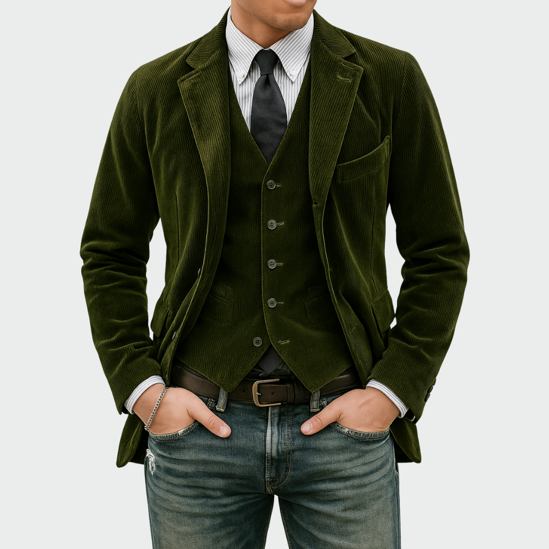 Tommy Elegant 2-Piece Blazer & Vest Set