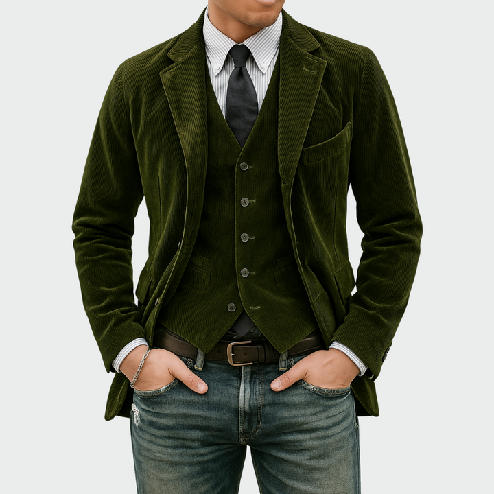 Tommy Elegant 2-Piece Blazer & Vest Set
