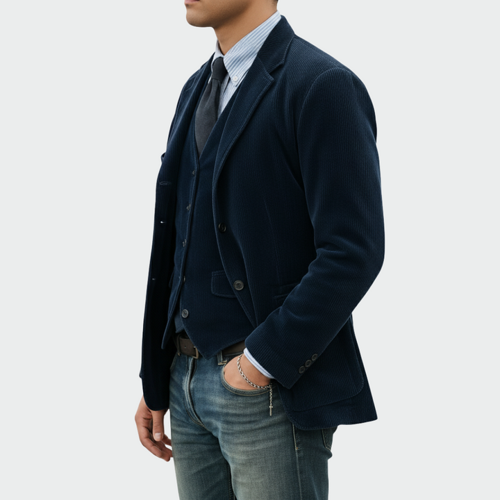 Tommy Elegant 2-Piece Blazer & Vest Set