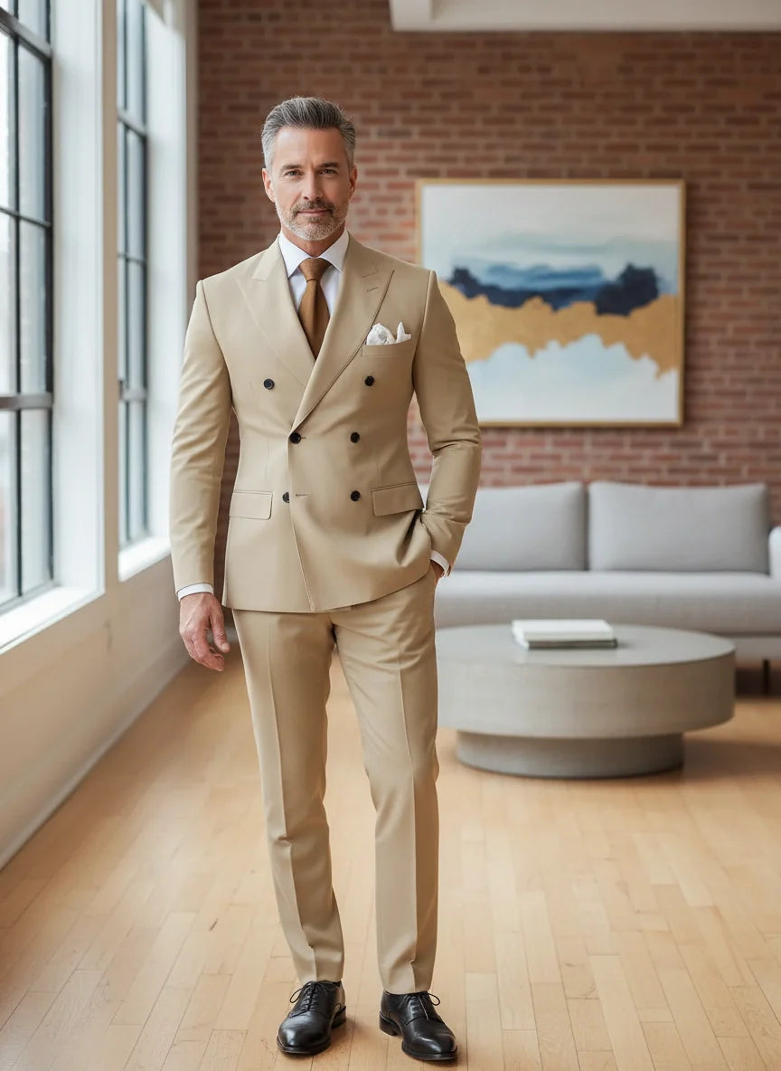 Morden Double-Breasted Suit