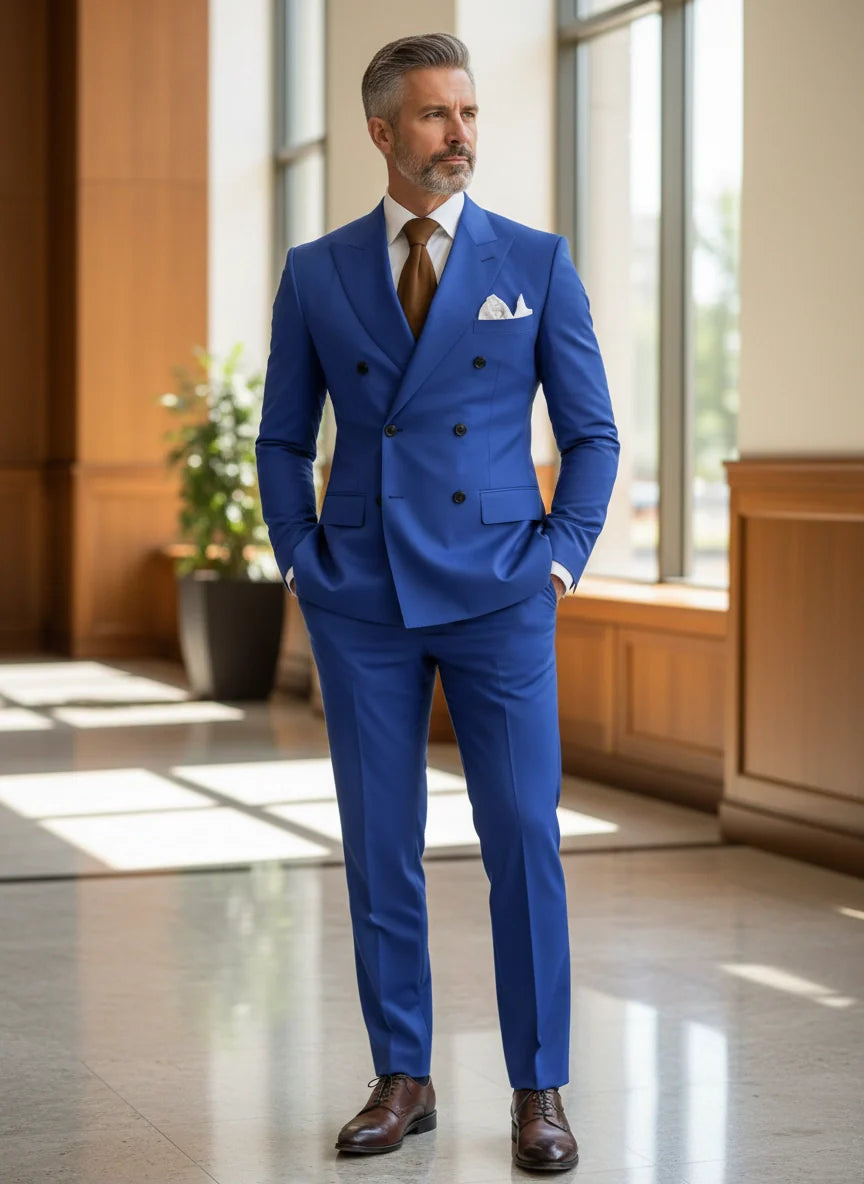 Morden Double-Breasted Suit
