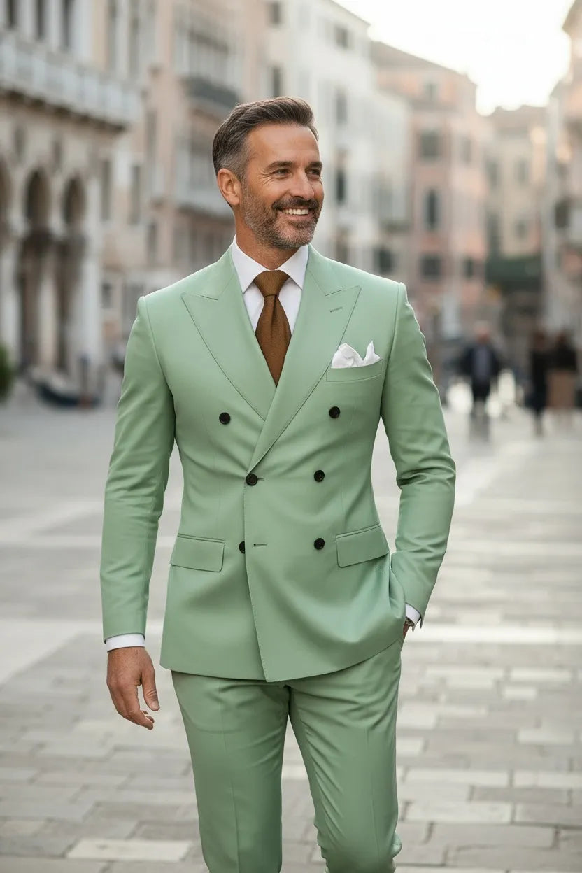 Morden Double-Breasted Suit