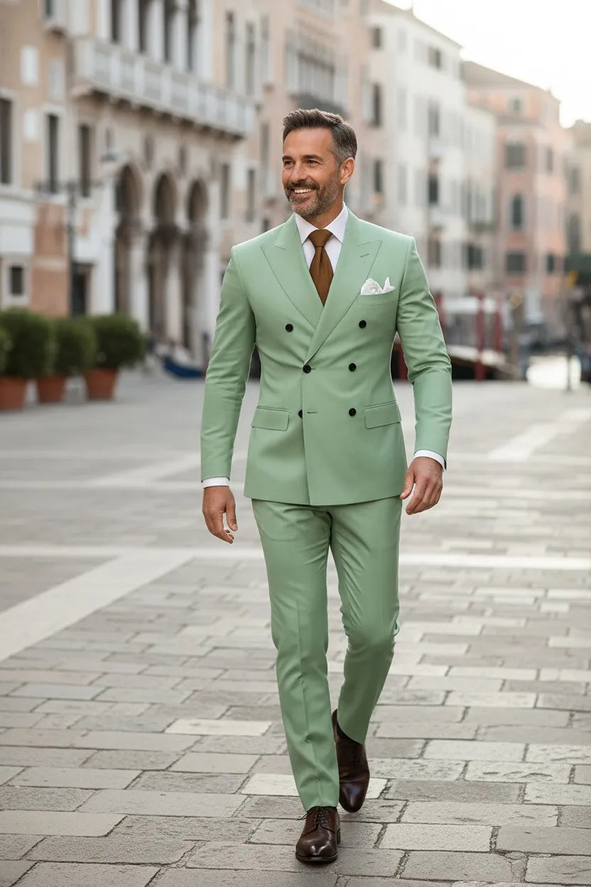 Morden Double-Breasted Suit