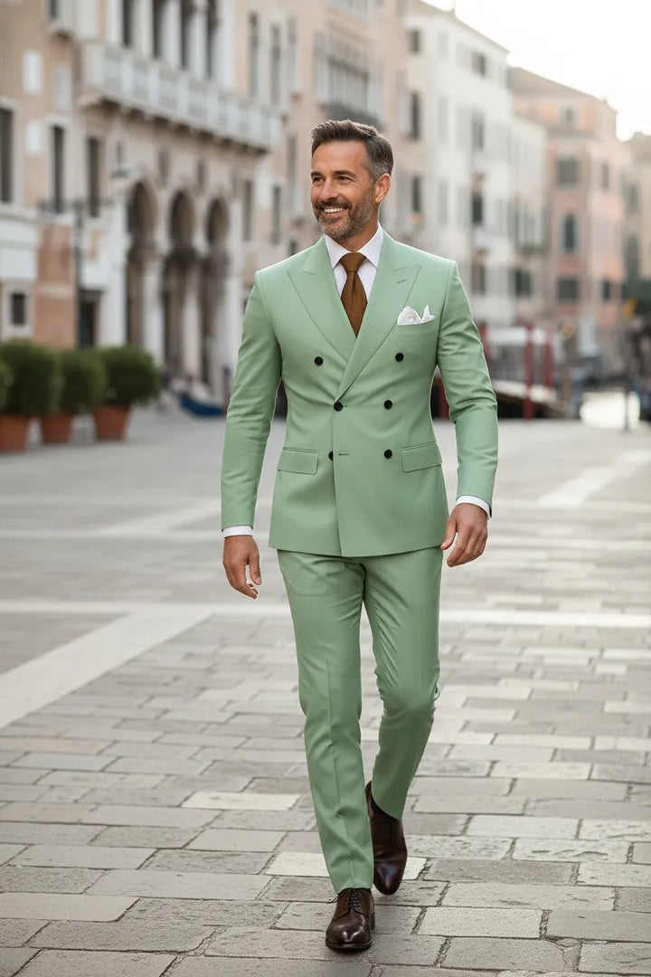 Morden Double-Breasted Suit